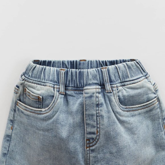 ZARA Kids Balloon Fit Comfy Bleach Wash Jeans - Picture 4 of 17